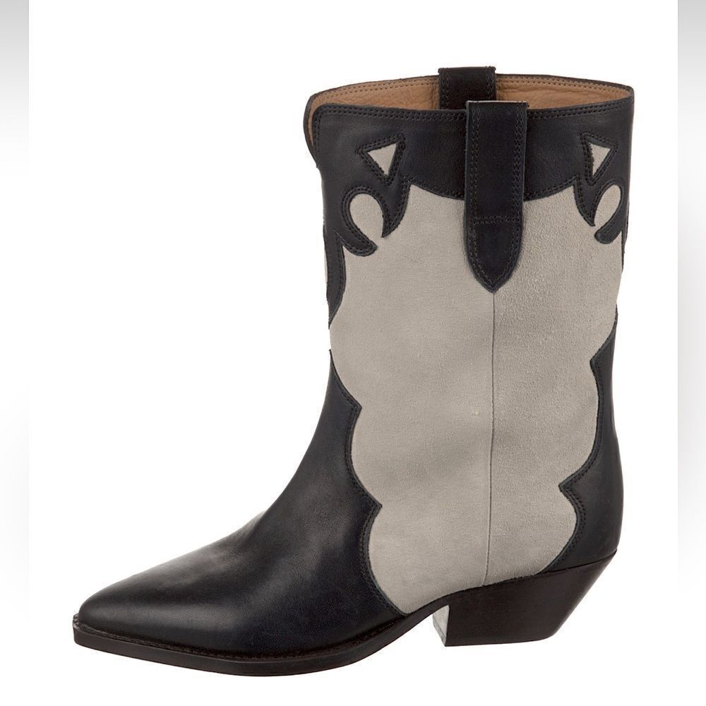 Isabel Marant‎ Duoni suede and leather cowboy boots sz 36